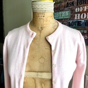 Vintage Pink Button-Up Cardigan
